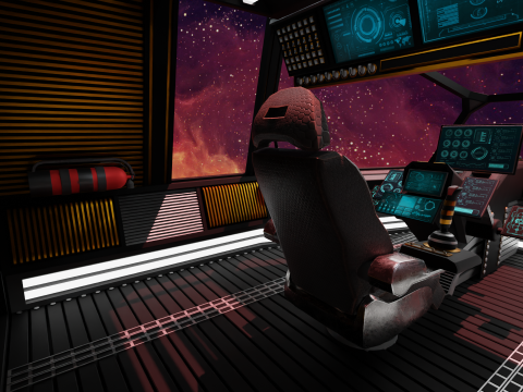 Sci-Fi Fighter Cockpit Modelo 3D
