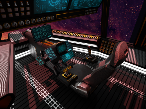 Sci-Fi Fighter Cockpit Modelo 3D