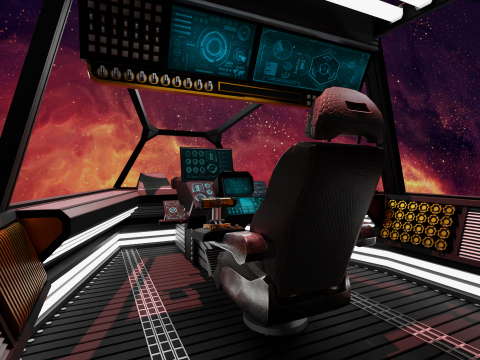 Sci-Fi Fighter Cockpit Modelo 3D