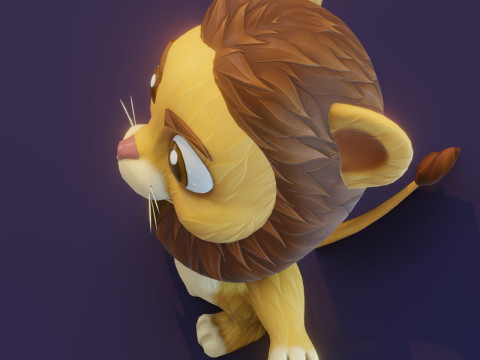 Cartoon Animated Lion and Tiger Collection Model 3D