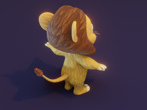 Cartoon Animated Lion and Tiger Collection Model 3D