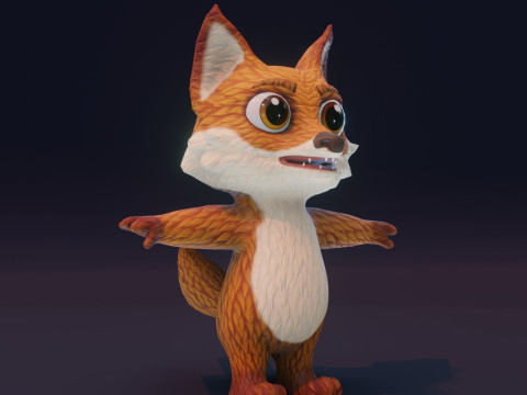 Cartoon Animated Wolf and Fox Collection Modèle 3D
