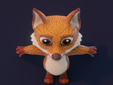 Cartoon Animated Wolf and Fox Collection Modèle 3D