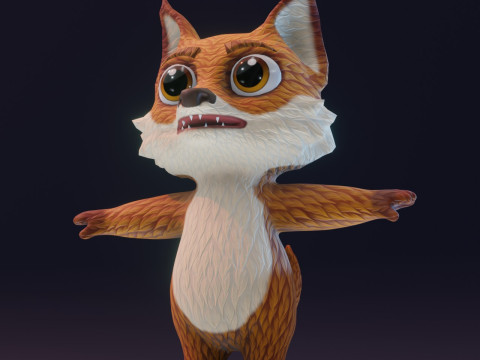 Cartoon Animated Wolf and Fox Collection Modèle 3D