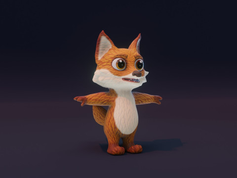 Cartoon Animated Wolf and Fox Collection Modèle 3D
