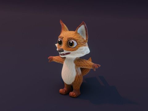 Cartoon Animated Wolf and Fox Collection Modèle 3D