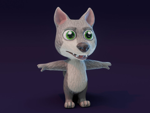 Cartoon Animated Wolf and Fox Collection Modèle 3D