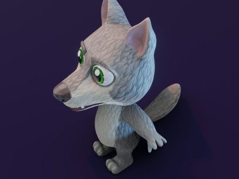 Cartoon Animated Wolf and Fox Collection Modèle 3D