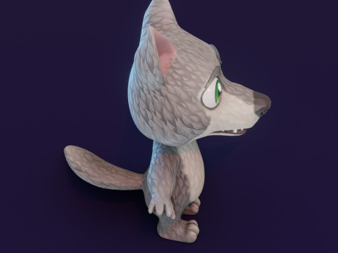 Cartoon Animated Wolf and Fox Collection Modèle 3D