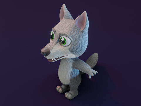 Cartoon Animated Wolf and Fox Collection Modèle 3D