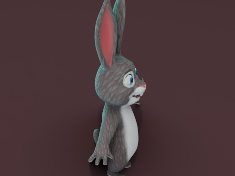 Cartoon Animated Rabbit and Fox Collection Model 3D