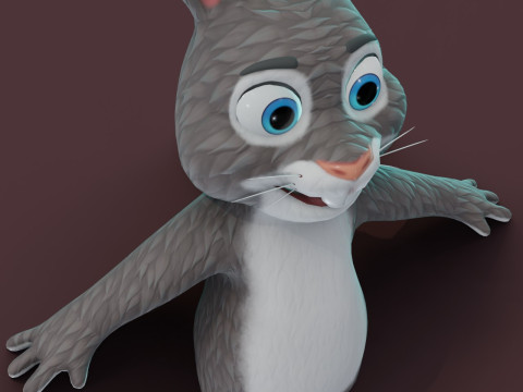Cartoon Animated Rabbit and Fox Collection Model 3D