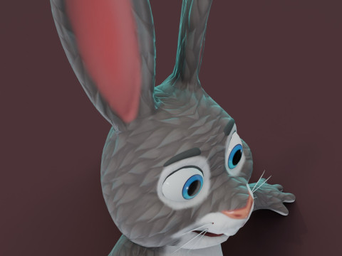 Cartoon Animated Rabbit and Fox Collection Model 3D