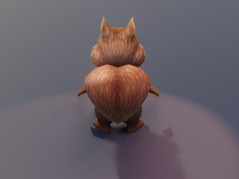 Cartoon Animated Ara Parrot and Squirrel Collection 3D Model