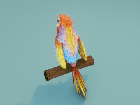 Cartoon Animated Owl and Ara Parrot Collection 3D-Modell