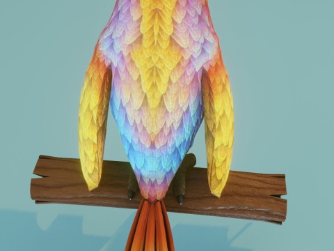 Cartoon Animated Owl and Ara Parrot Collection 3D-Modell