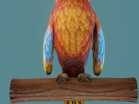 Cartoon Animated Owl and Ara Parrot Collection 3D-Modell