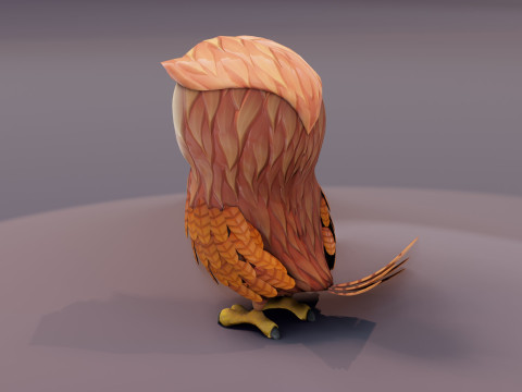 Cartoon Animated Owl and Ara Parrot Collection 3D-Modell
