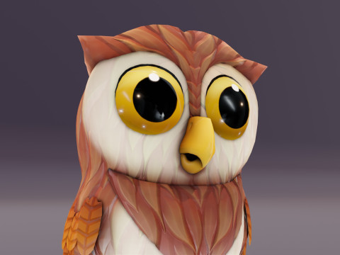 Cartoon Animated Owl and Ara Parrot Collection 3D-Modell