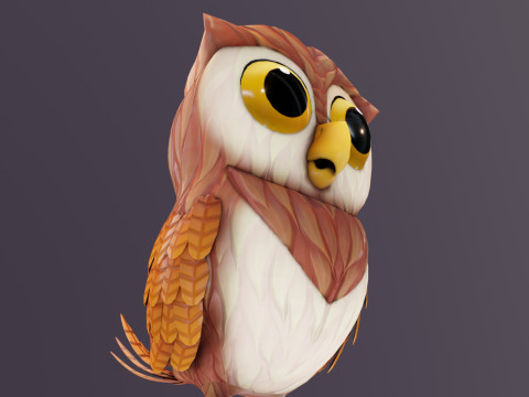 Cartoon Animated Owl and Ara Parrot Collection 3D-Modell