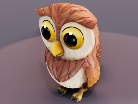 Cartoon Animated Owl and Ara Parrot Collection 3D-Modell