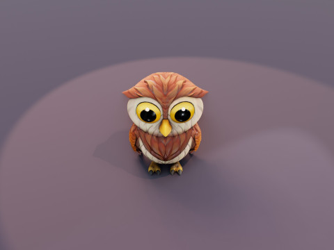 Cartoon Animated Owl and Ara Parrot Collection 3D-Modell