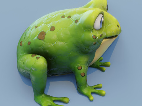 Cartoon Animated Frog and Tiger Collection Model 3D