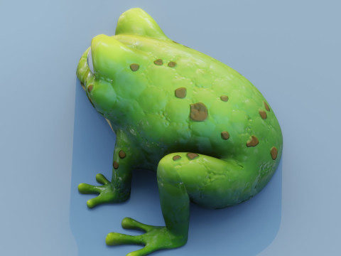 Cartoon Animated Frog and Tiger Collection Model 3D