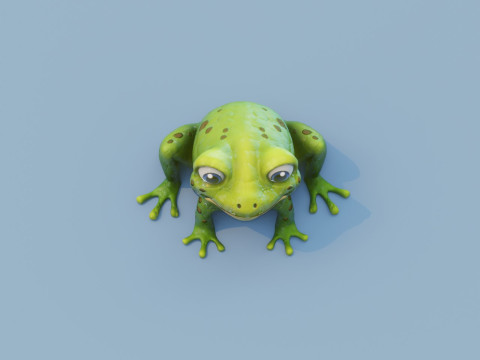 Cartoon Animated Frog and Tiger Collection Model 3D