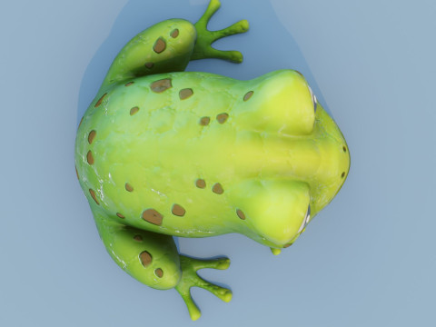 Cartoon Animated Frog and Tiger Collection Model 3D