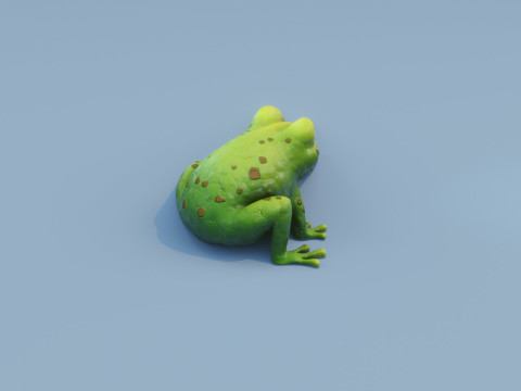 Cartoon Animated Frog and Tiger Collection Model 3D