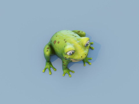 Cartoon Animated Frog and Tiger Collection Model 3D