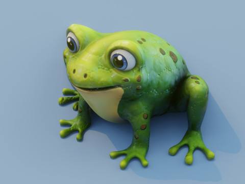 Cartoon Animated Frog and Tiger Collection Model 3D