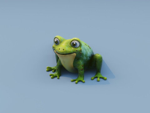 Cartoon Animated Frog and Tiger Collection Model 3D