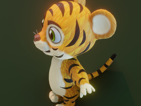 Cartoon Animated Frog and Tiger Collection Model 3D