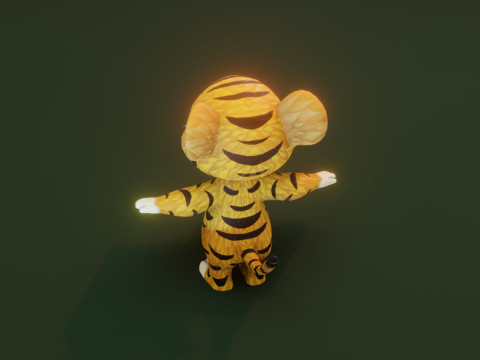 Cartoon Animated Frog and Tiger Collection Model 3D