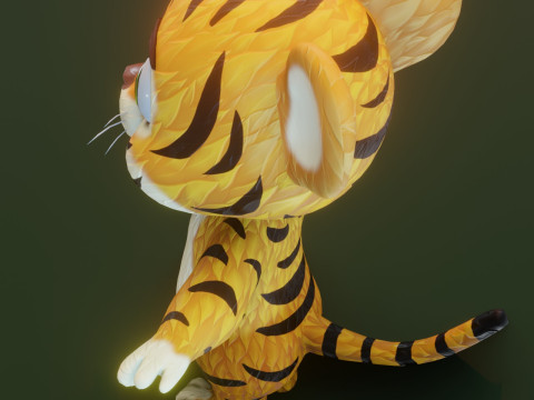 Cartoon Animated Frog and Tiger Collection Model 3D