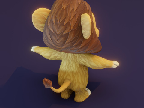 Cartoon Animated Tiger Lion and Wolf Collection Modèle 3D