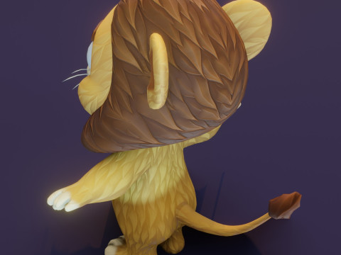 Cartoon Animated Tiger Lion and Wolf Collection Modèle 3D