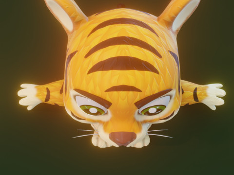 Cartoon Animated Tiger Lion and Wolf Collection Modèle 3D