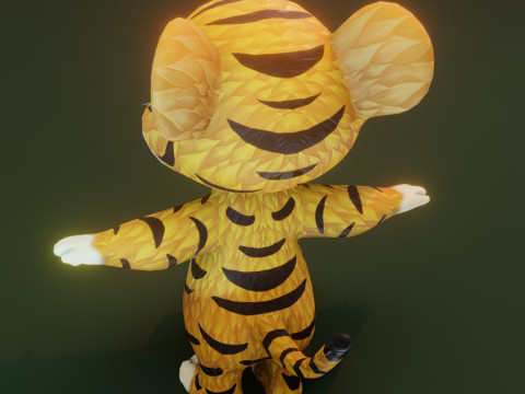 Cartoon Animated Tiger Lion and Fox Collection 3D Модель