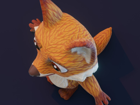 Cartoon Animated Wolf Fox and Squirrel Collection 3D Model