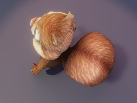 Cartoon Animated Wolf Fox and Squirrel Collection 3D Model