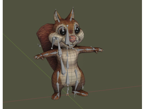 Cartoon Animated Wolf Fox and Squirrel Collection 3D Model