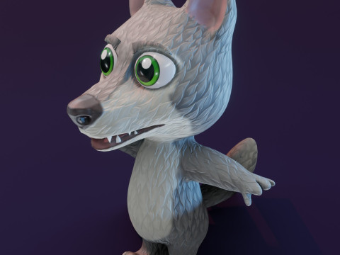 Cartoon Animated Wolf Fox and Squirrel Collection 3D Model