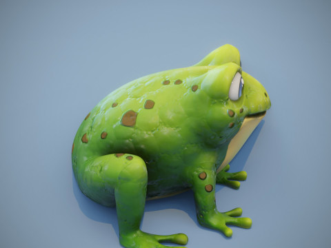Cartoon Animated Wolf Fox and Frog Collection Modello 3D