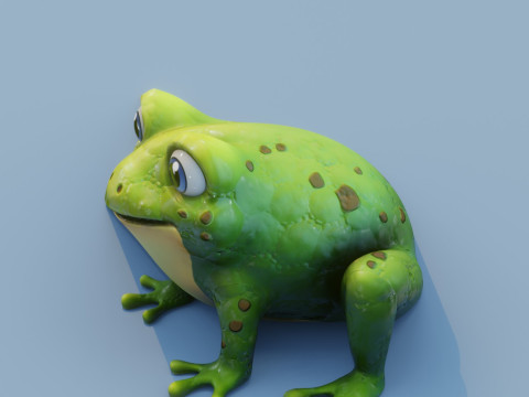 Cartoon Animated Wolf Fox and Frog Collection Modello 3D