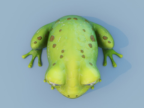 Cartoon Animated Wolf Fox and Frog Collection Modello 3D