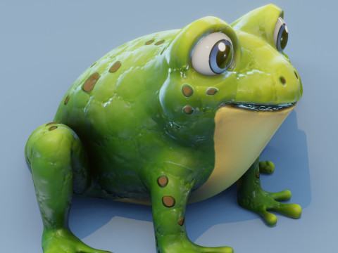 Cartoon Animated Wolf Fox and Frog Collection Modello 3D