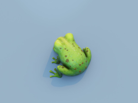 Cartoon Animated Wolf Fox and Frog Collection Modello 3D